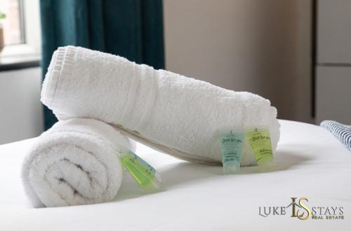 a towel animal made to look like a rolled up towel at Luke Stays - Granville Street in Gateshead