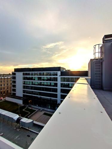 a view from the roof of a building at AlfaHome ManuPark in Łódź