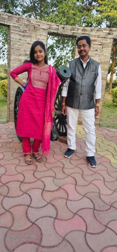 a man and a woman posing for a picture at MOTIJHIL,MURSHIDABAD in Murshidābād