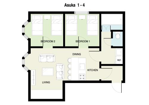 a floor plan of a house at Asuka Value Apartments in Kutchan