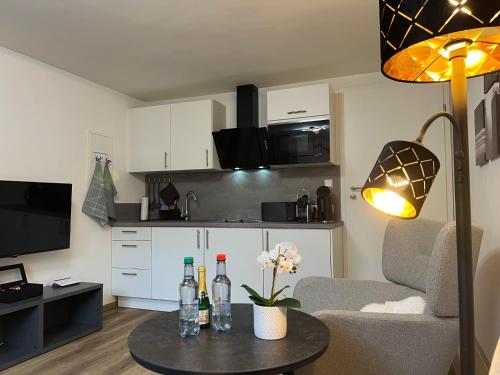 Η κουζίνα ή μικρή κουζίνα στο Top Apartment Zentrum Bad Urach 5 minutes to train station