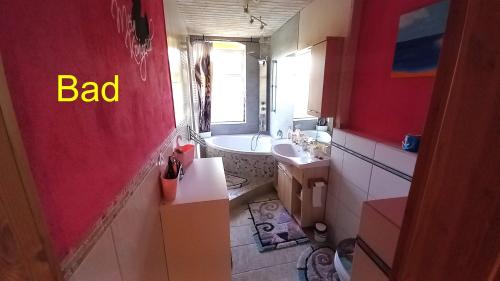 Ferienwohnung Rüfflerstub tesisinde bir banyo