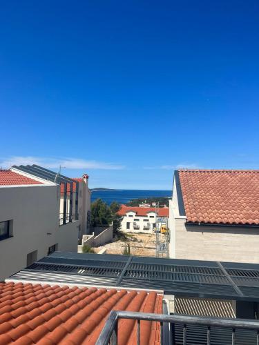 a view from the roof of a building at Villa royale with shared pool in Hvar
