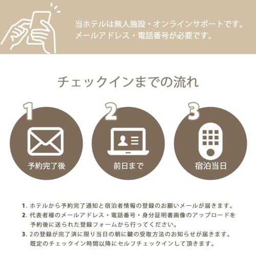 a set of signs and symbols of a cell phone and an envelope at Casaen - Cozy 1BR Apt near Hondori District for 6 Ppl in Hiroshima