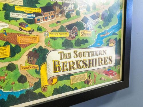a picture of the southern berkshires sign on a wall at Private Berkshires Home On 5+ Acres Rustic & Chic in Otis