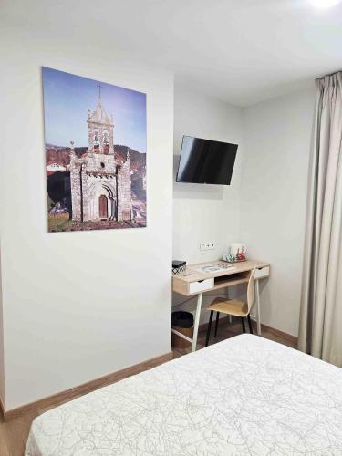 TV a/nebo společenská místnost v ubytování A Quinta de Cea