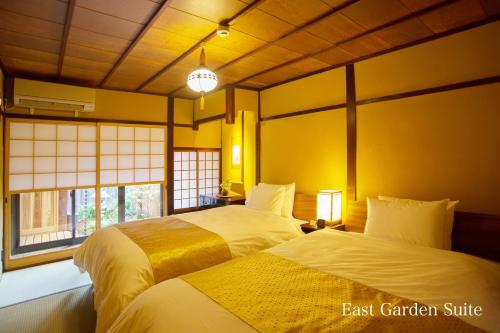 京の宿　月光庵にあるベッド