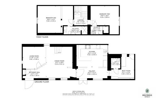 a floor plan of a house at The Stables at Holy Well in Southam