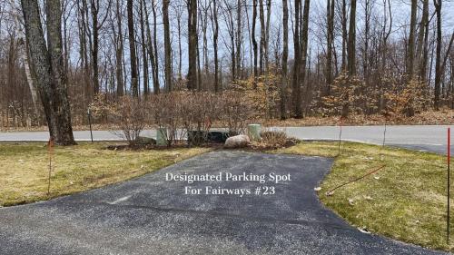 a sign for ahibited parking spot for elmsteensteensteensteensteen at Birchwood Dream in Harbor Springs