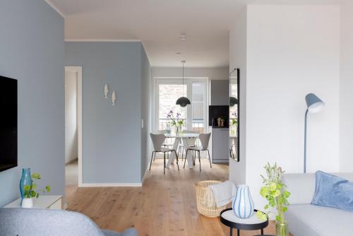 Χώρος καθιστικού στο Pier21 FINE LOFTS