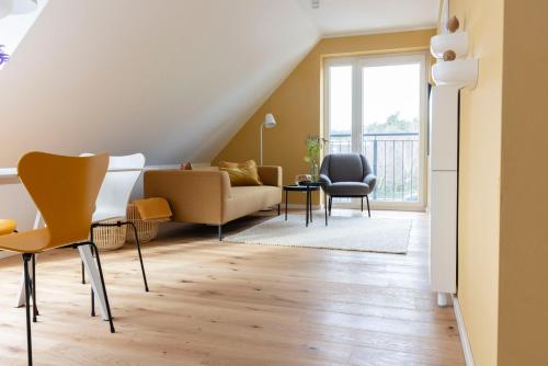 Χώρος καθιστικού στο Pier21 FINE LOFTS