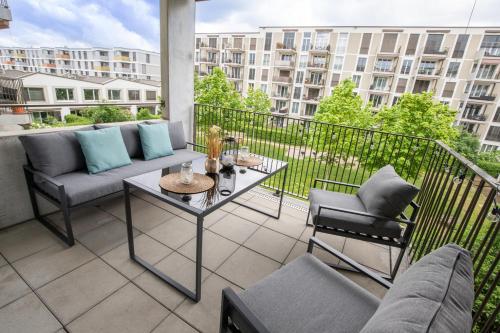 Balkón nebo terasa v ubytování Special EiNSTEiN IIV Apartment, Messe Kleinbasel 10-STAR