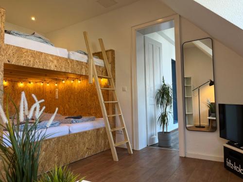 Ένα ή περισσότερα κρεβάτια σε δωμάτιο στο Blue Doors Hostel Altstadt
