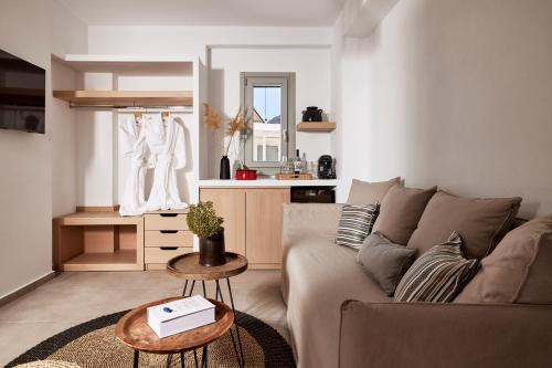 Χώρος καθιστικού στο Arcos Suites Sifnos