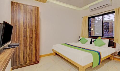 TV a/nebo společenská místnost v ubytování Hotel Green Woods