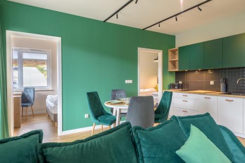 Dapur atau dapur kecil di Apartament Izerka z Sauną