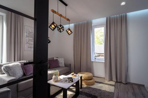 Гостиная зона в Apartament Skandynawia