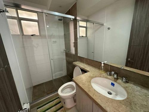 Phòng tắm tại Apartamento Ocarro Villavicencio