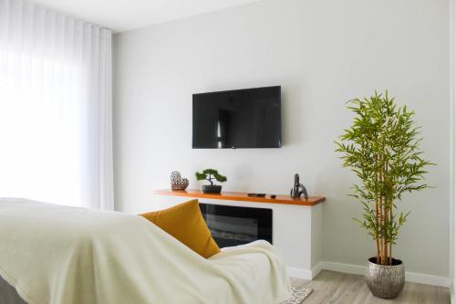 TV a/nebo společenská místnost v ubytování Dreamscape Villa