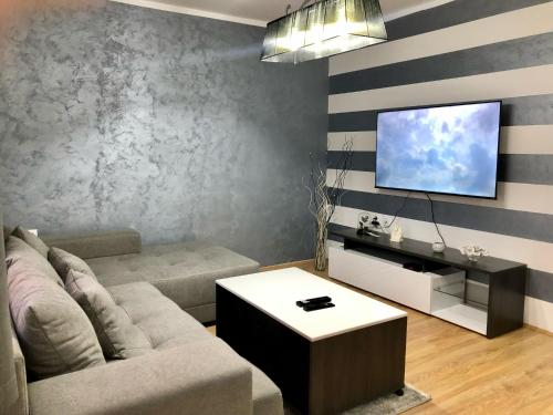 TV a/nebo společenská místnost v ubytování Aki