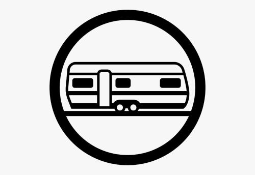 a bus in a circle icon vector illustration design at Caravan Zee by BnB de Kapitein in 't Horntje