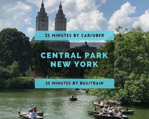 people in boats on the water with the central park new york at 15 Minutes to NYC - Large Home - Great Location in Hoboken