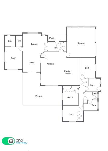Pelan lantai bagi Wren Hill - Dreamy Home with Spectacular Views