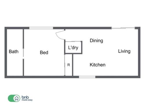 a schematic diagram of a laboratory with a laboratoryium at Towac Cabin 2- Modern Escape, Incredible Views in Canobolas