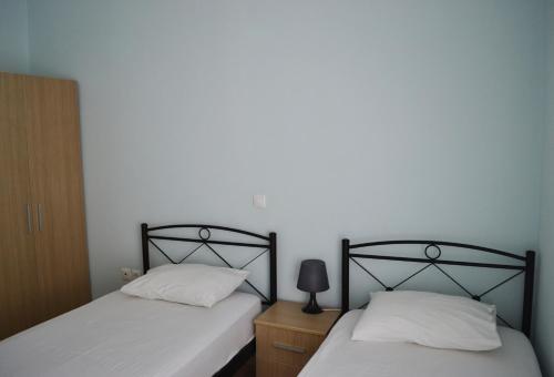 Cama o camas de una habitación en Sunflower Himara