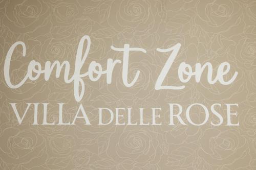 a sign that reads comfort zone villa delle rose at Villa delle Rose Pompei nuova gestione in Pompei