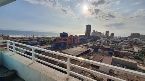 a view of a city from a balcony at Edificio One in Iquique