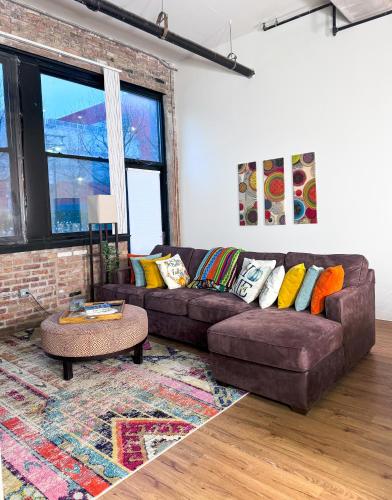 Posezení v ubytování Luxéry Stay Chicago - Themed Units! Close to Downtown, McCormick Place & Wintrust Arena