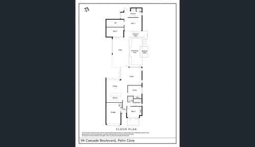 a floor plan of the new building at Belle Escapes 94 Cascade Luxury Home Palm Cove in Palm Cove