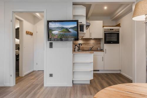 Dapur atau dapur kecil di Haus Möwe