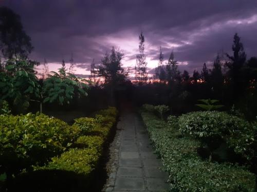 a path in a garden with a cloudy sky at Nyakach Getaway Kisumu in Kap Sarok