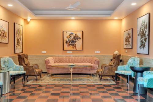 Ruang duduk di Mayfair On Sea, Morjim Beach, Goa