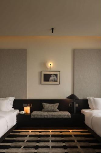 Coin salon dans l'établissement WEZO Hotel Kuanzhai Alley Chengdu-Breakfast till 12noon-LV city guide recommended hotel