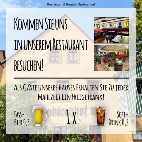 a collage of photos of a house with a sign at Ferienwohnung Weintraube in Dresden