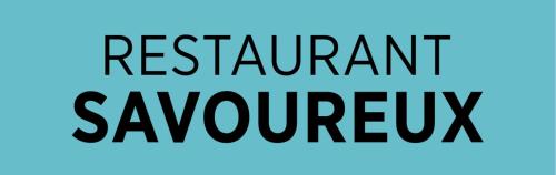 a sign with the words restaurant sauerkraut waveney at Logis Hôtel & Restaurant du Sauvage in La Ferté-Gaucher