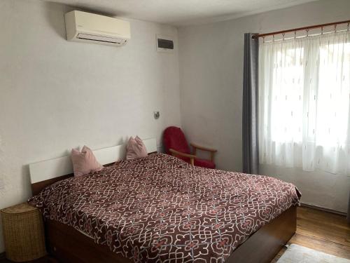 Postel nebo postele na pokoji v ubytování Balatonszéplaki nyaraló