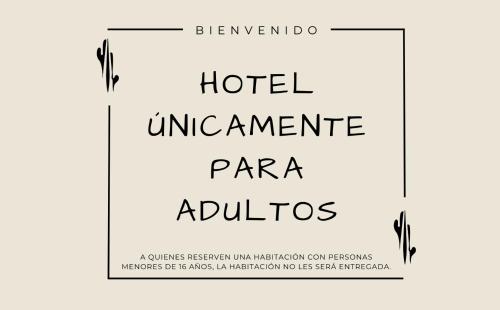um cartaz para um hotel com o tema do hotel em em El Chiflon Posta Pueblo em El Chiflón