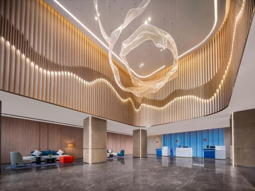 Posezení v ubytování Holiday Inn Express Nanjing Jiangbei Wonhall Mall