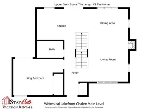a floor plan of a building at Whimsical Lakefront Chalet in Monticello