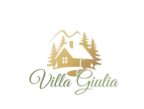 a logo for a resort with a house and trees at Villa Giulia - Argentera in Peveragno