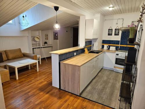 Kuchyňa alebo kuchynka v ubytovaní Przestronny Apartament z szybkim WiFi