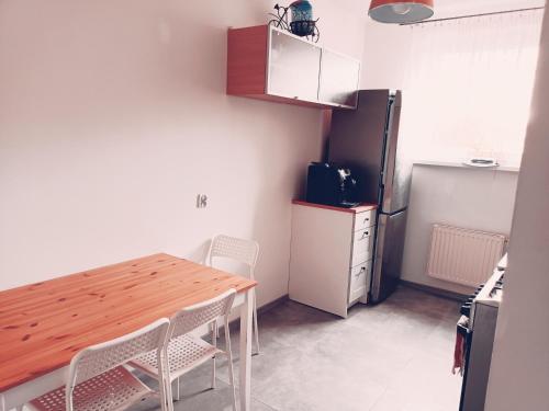 Dapur atau dapur kecil di 2 Pokoje 4 łóżka Ul Prusa Centrum 45m balkon dla max 4 osób