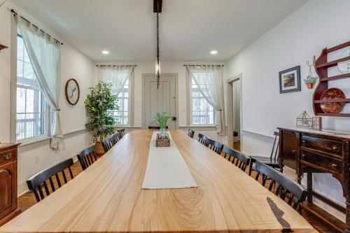 a large conference room with a long table and chairs at Hot Tub and Lake Access at Poconos Getaway! in Lake Ariel