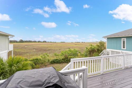 a view from the deck of a house at Nautical Watch on Harbor Island in Oceanmarsh Subdivision