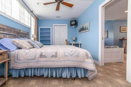 Ένα ή περισσότερα κρεβάτια σε δωμάτιο στο The Loft at Springhouse farm
