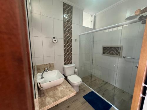 Koupelna v ubytování Bapizu Suítes - Ubatuba